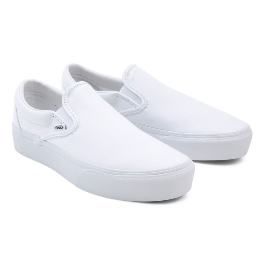 Vans Slip-On Platform Dam Vita - Vans Platåskor Outlet (VAFLZ0563)